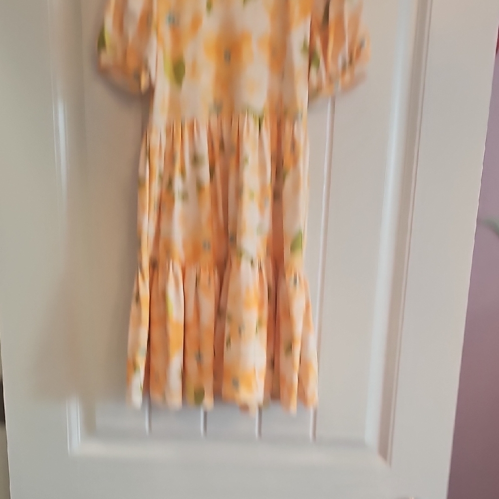 Dot Dot Smile Floral Dress in Yellow and Green